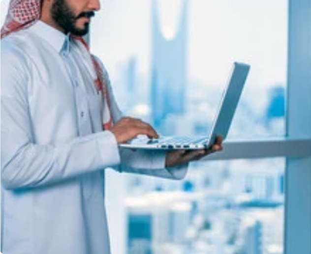 Business Professional with Laptop